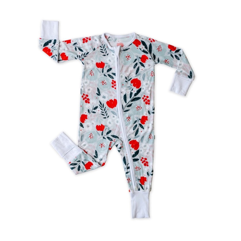 RETIRED PRINT Little Sleepies Winter Floral